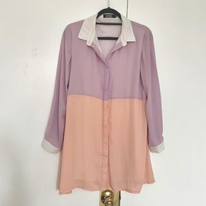 SOLD Missguided Oversized Colorblock Blouse US SIZE 6 (UK 10)